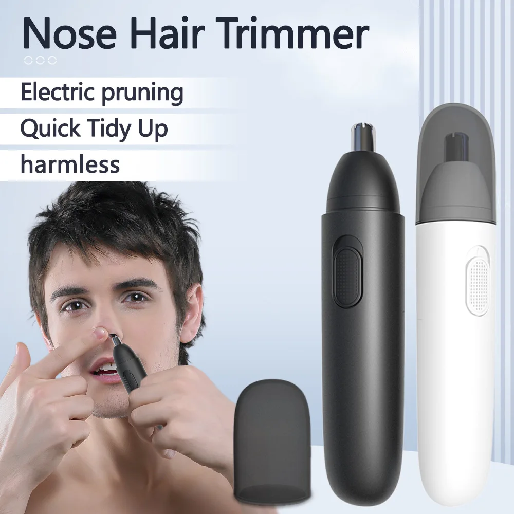 Nose Hair Trimmer for Men Rechargeable 360 Rotating Dual-Blade Electric Shaver Eyebrows Nose Hair Trimmer Painless Safe