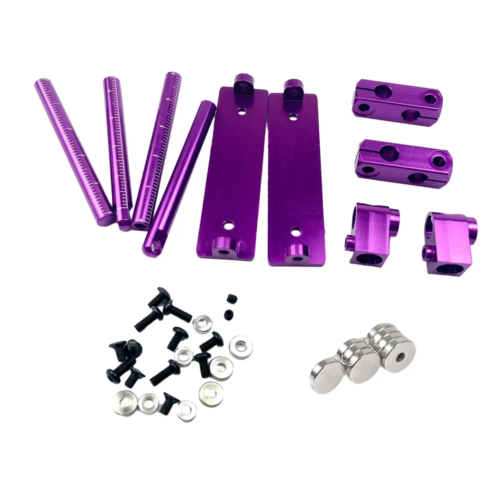 1/10 RC Invisible Body Post Mount Kit Aluminum Alloy, Sturdy, High Performance RC Car Parts Adjustable for 417