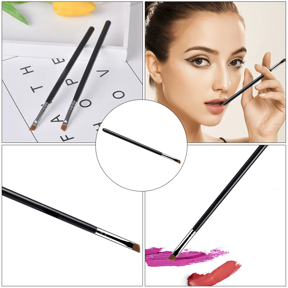 5 قطع فرشاة مكياج للحواجب برأس مائل خفيفة الوزن صغيرة الحجم، فرشاة تحديد العيون، أداة للعيون، مكياج احترافي للصالونات والسفر