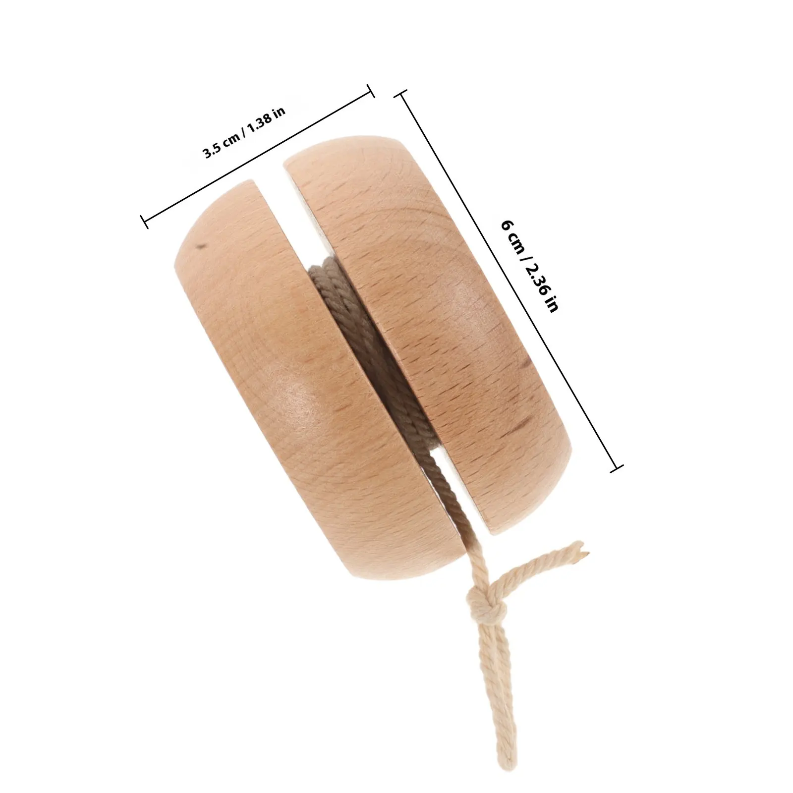 2Pcs Wooden Yoyo Portable Lightweight Fun Beginner Responsive Yoyo Balls for Kids Outdoor Play Early Education