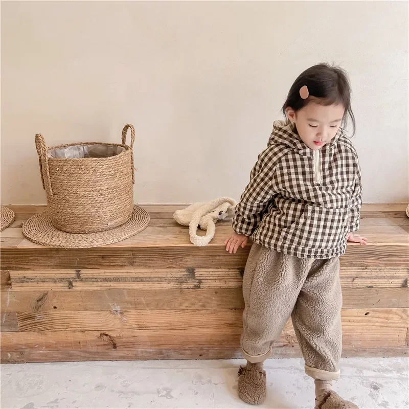 Abrigo de algodón para niños y niñas, chaqueta informal de invierno, ropa coreana, Unisex