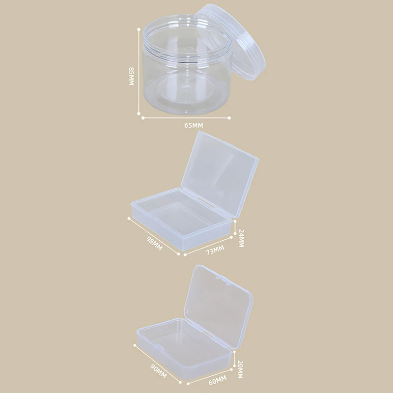 PP Storage Box Mini Transparent Plastic Case Container Square Rectangle Packaging Box For Jewellry Beads Small Items