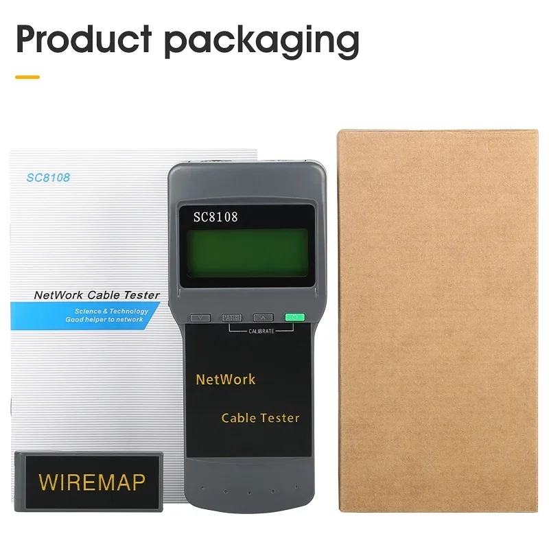 Imagem -06 - Portátil Lcd Network Tester e Medidor com Display Lcd Cabo do Telefone Lan Sc8108 Rj45
