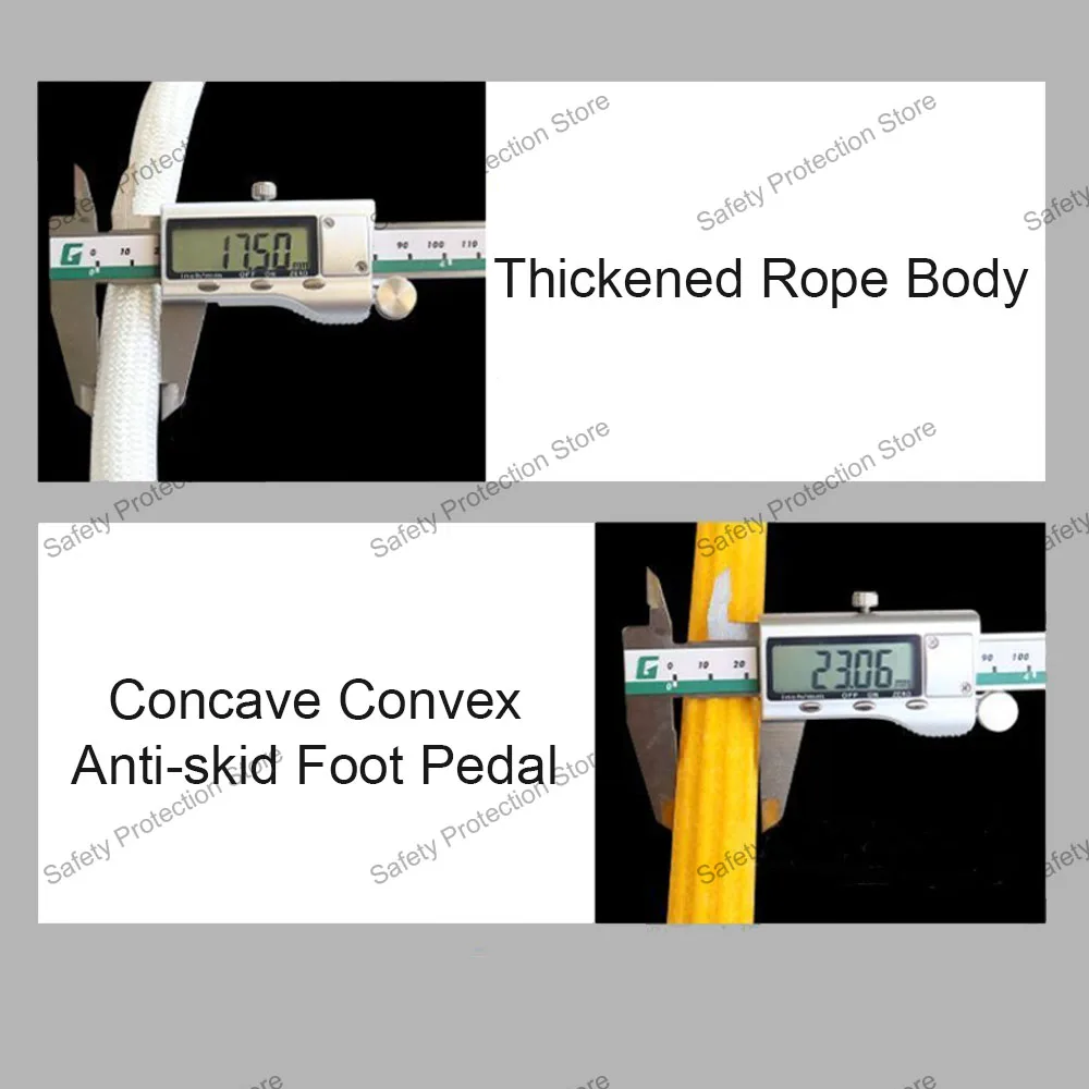 9.84ft Emergency Fire Escape Ladder with Hooks Outdoor Engineering  High-altitude Work Climbing 3m Anti Slip Soft Rope Ladder