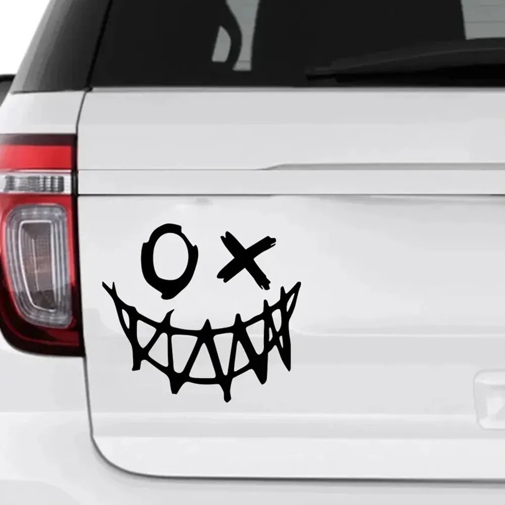 OX Eye Demon Smiling Face Car Stickers for Window Rear Winshield Waterproof Vinyl Decals Auto Trunk Whole Body Decoration