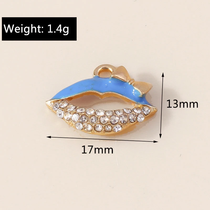 Leslie 10 Stück Mädchen süße Nagellack Lippen rote Lippenstifte Charms für Frauen Ohrringe Armband Halskette Schlüsselanhänger Schmuck Makiing DIY – Detail 28