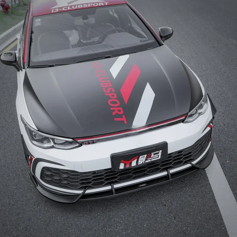 Without Punching Car Modification ABS Front Skirt Spoiler Exterior Parts Body Kits for Volkswagen Golf 8 MK8 GTI Rline 2021 2022
