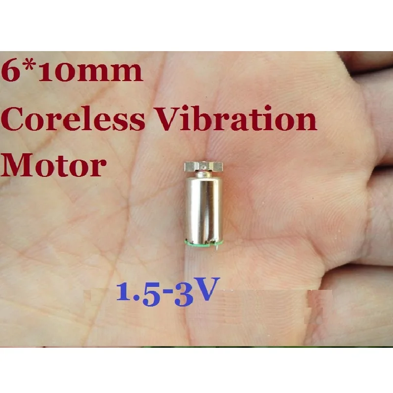 New Arrival 50PCS 6*10mm 1.5 V - 3 V Hollow Cup Vibration Motor Coreless Vibration Motor,Strong vibration