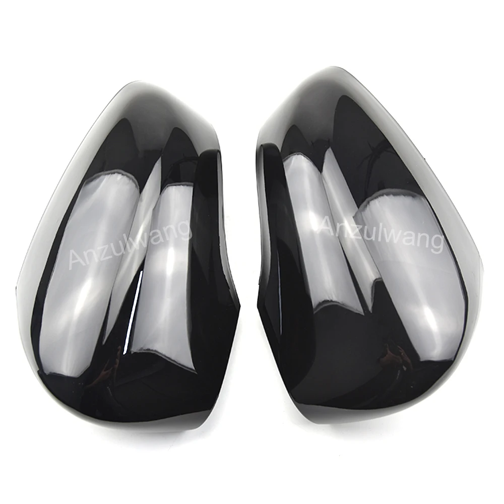 Glossy Black Car Side Door Rearview Mirror Cover Cap For Renault Clio 4 Mk4 / Zoe / Captur 2012-2019 Mirror Case