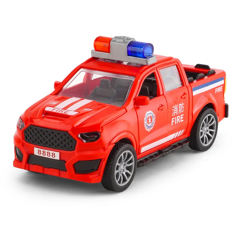 Camión de policía simulado, Mini vehículo de juguete extraíble, modelo educativo para niños, camión de policía, coche de inercia para regalo