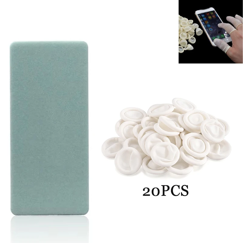

Non-slip Anti-static Latex Finger Cots Watch Repair Tool Polishing Watch Strip Gold Silver Jewelry Sandpaper Bar Pad Brush Tool