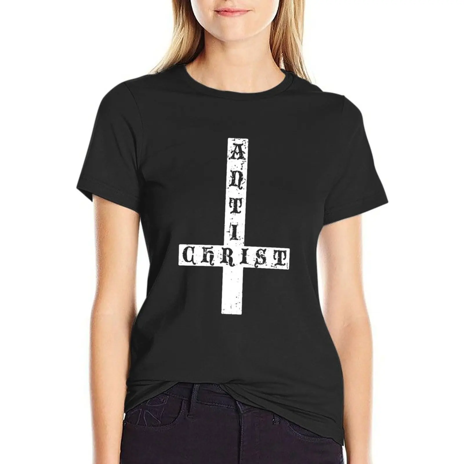 

Antichrist T-Shirt plus size tops female shirts graphic tees anime clothes t-shirt dress for Women graphic