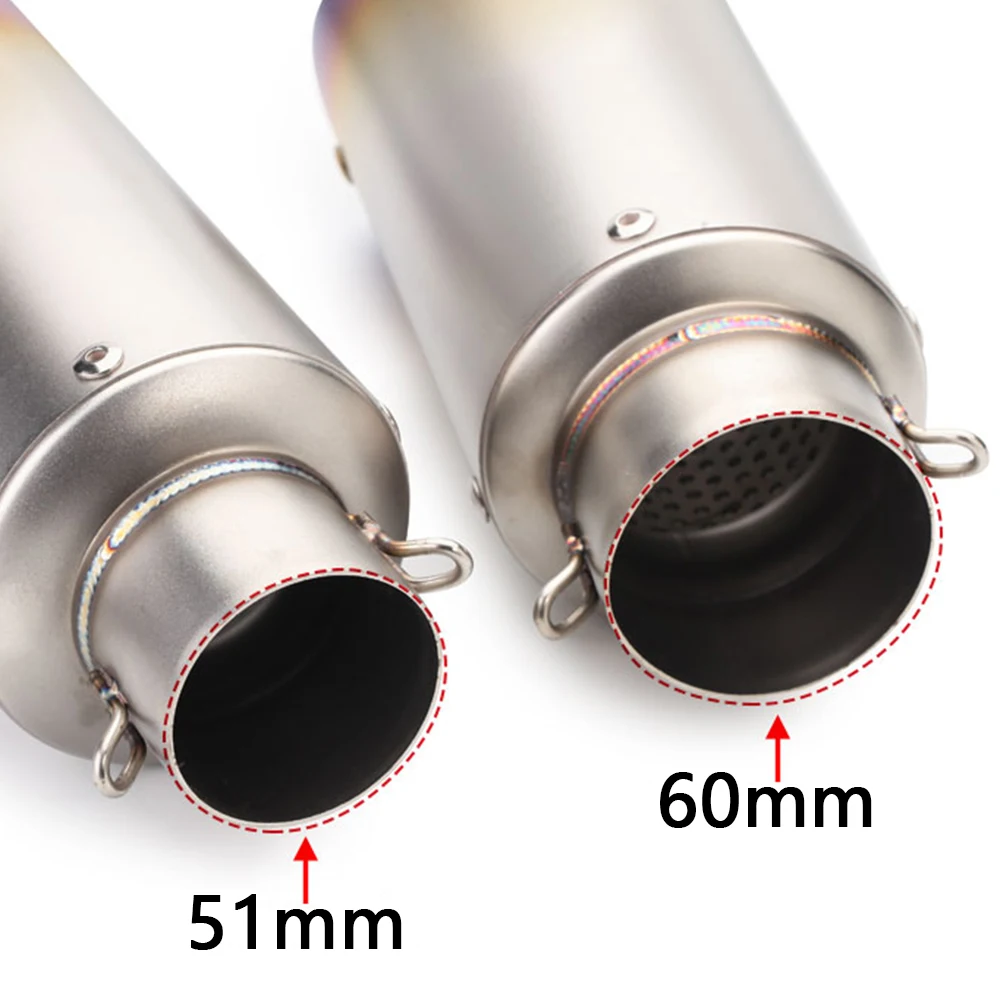 ماسورة عادم الدراجة النارية العالمية مقاس 51 مم 60 مم مناسبة لعادم القطب الصغير بتصميم gp مع قاتل db #5