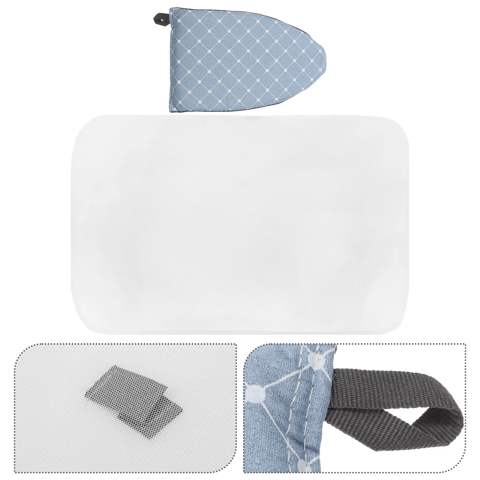 

Mini Ironing Board With Insulation Net Foldable Handheld Design Heat Resistant Polyester Sponge For Clothes Steaming