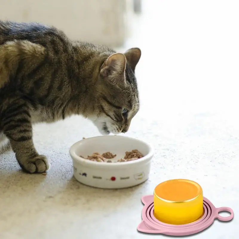 Pet Can Sealer Reusable Pet Food Can Spoon With Lid Silicone Can Lids For Dog And Cat Food With Multifunctional Canning Spoon