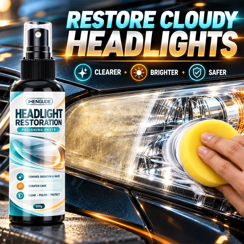 100ml Car Headlight Restoration Spray - Efficient Repair & Polish, Long-Lasting Clarity, Ideal for Automotive Lighting