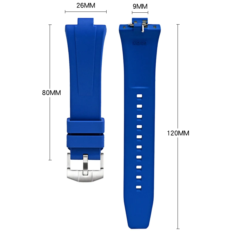 فلورو المطاط حزام للمواطن NJ0150 NJ0151 0155 حزام الساعات الإفراج السريع الرجال FKM الرياضة سوار ساعة مقاوم للماء معصمه 9 مللي متر
