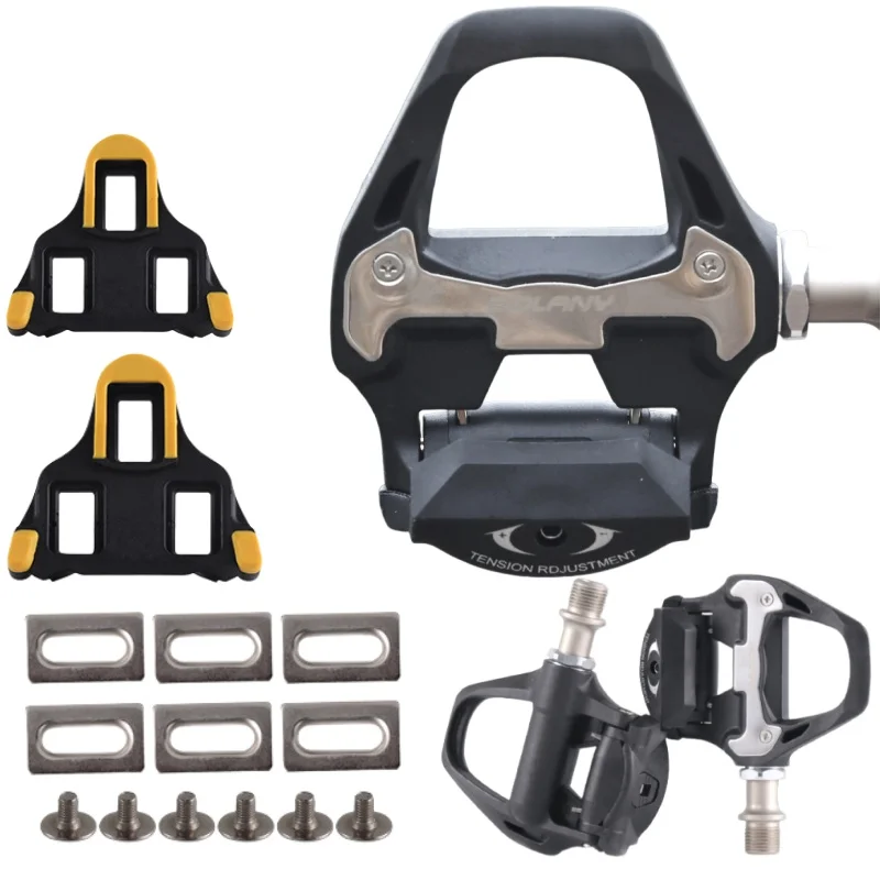 

Nylon Bicycle Pedals Clipless 14mm Black Sealed Bearing Bicycle Pedal SPD for Road Bike Binding Pedals with Cleats Bicycle Parts