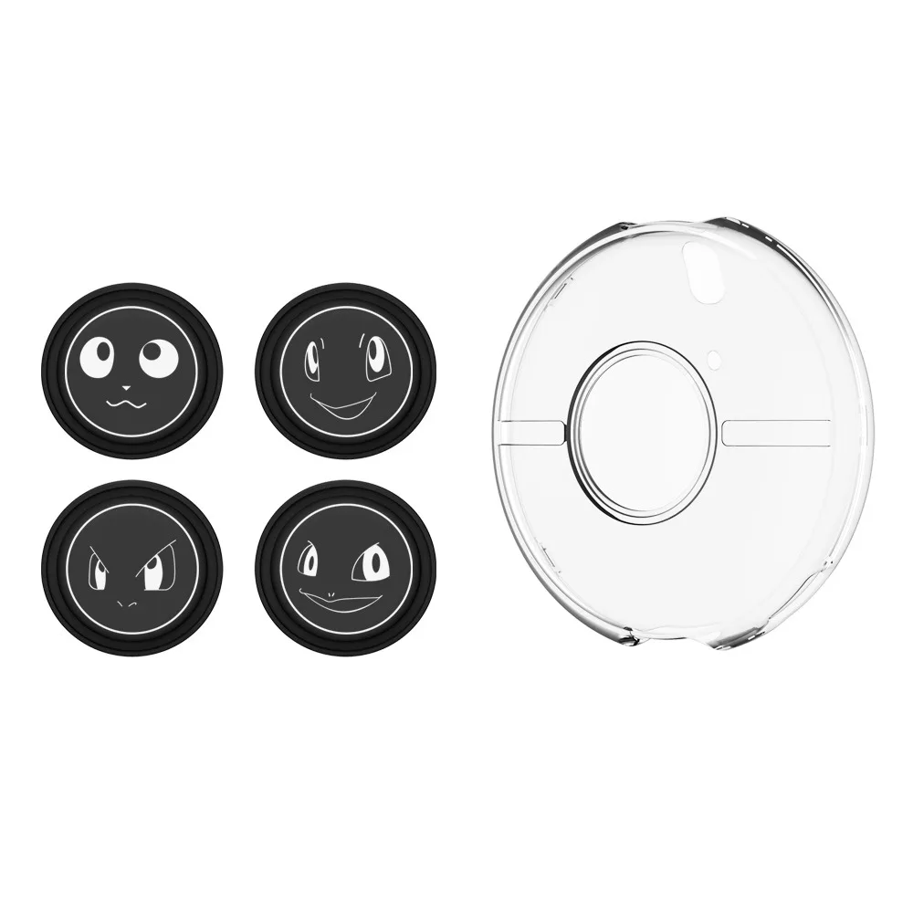 Pokes เคสเปลือกแข็งกระเป๋าสำหรับ Go Plus + แผ่นซิลิโคน4ชิ้น