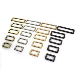 1Piece Metal Bag Strap Buckle Square Ring Loop Bag Adjustable Buckle for Leather Craft Bag Parts Handbag Garment DIY Accessory
