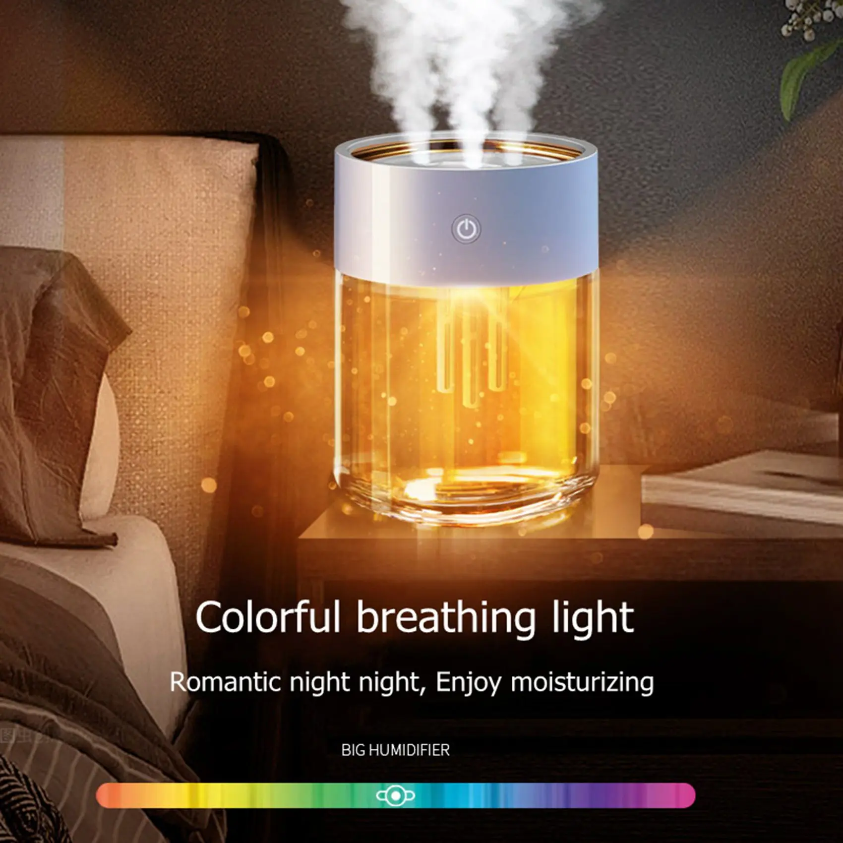 2l Luftbe feuchter USB Ultraschall Aroma therapie ätherisches Öl Diffusor mit LED-Lampe Dreifach düse schwerer Nebel Aroma Luftbe feuchter