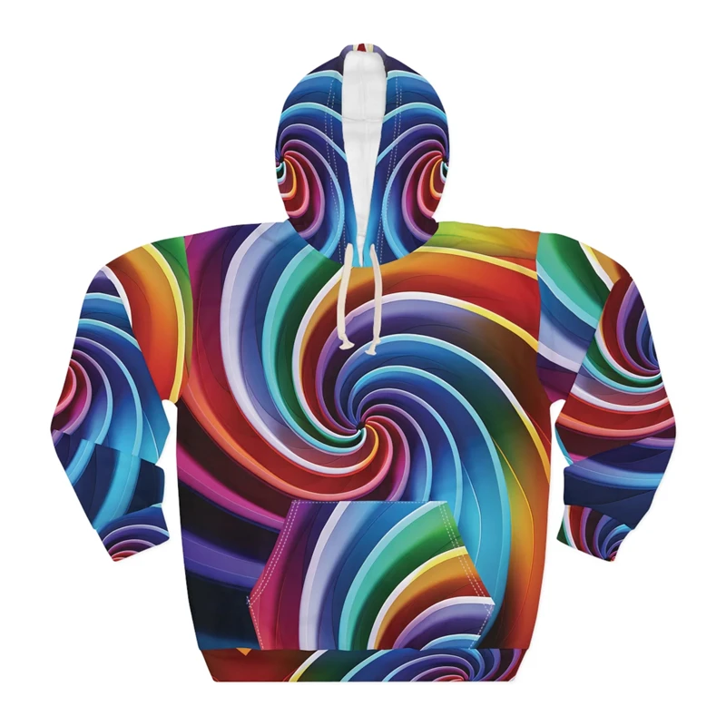 Colorful Zebra Stripes Hoodie For Men's Clothing Spiral Art Stripe Pullover Sweatshirt Popular Streetwear Hip Hop Hoodies Male