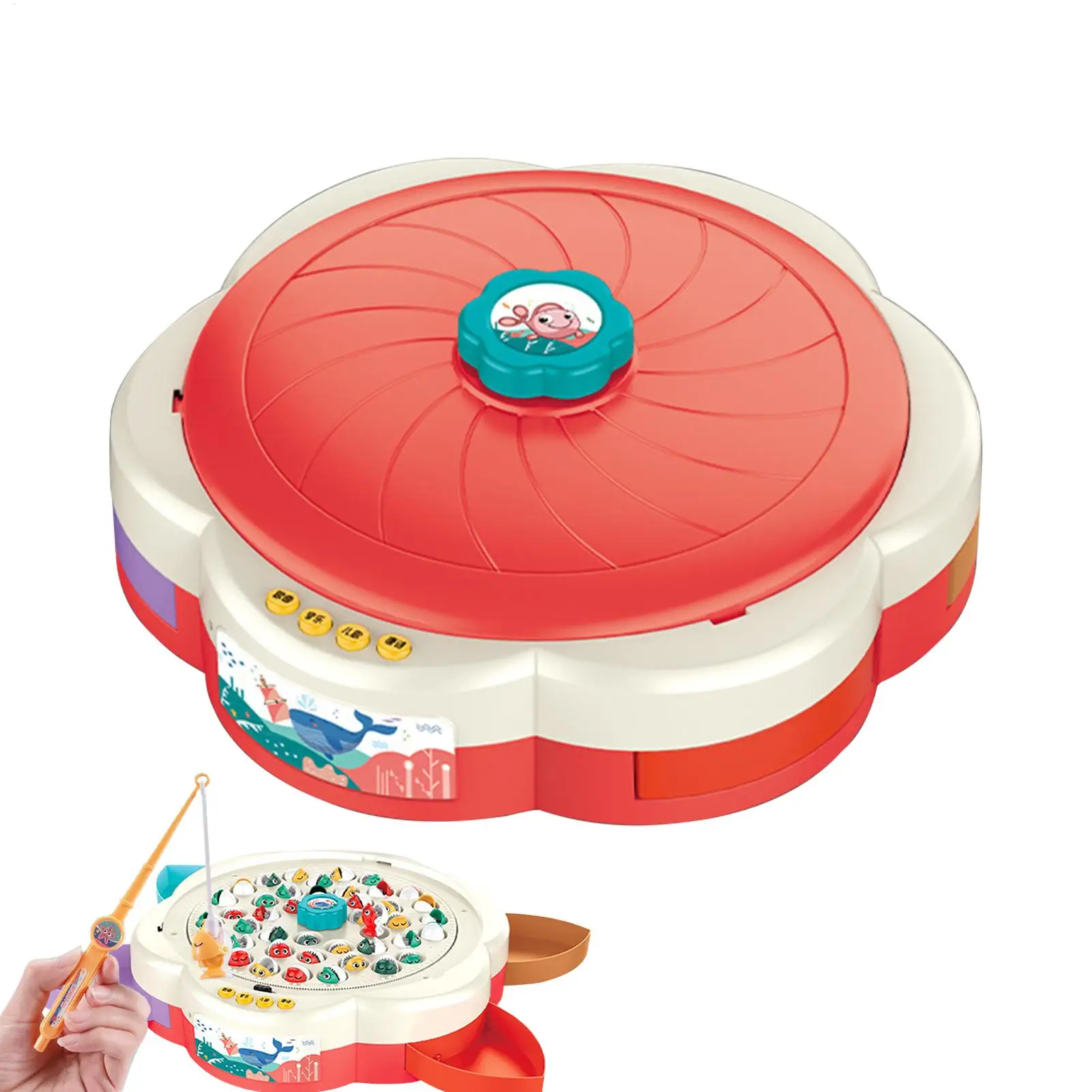 Fishing Game For Kids Magnetic Fishing Set For Toddler With Music Parent-Child Bonding Learning Activity For 4-6 Years Old