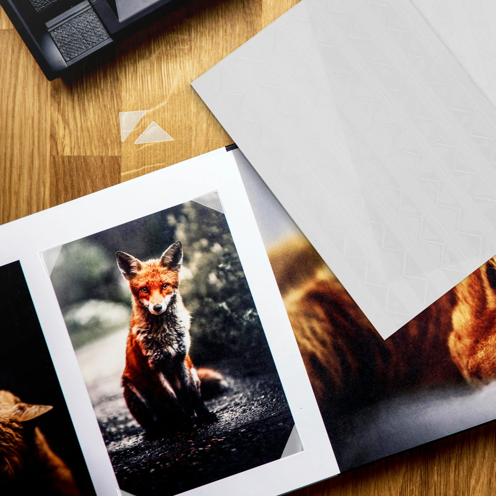 

20 Sheets PVC Transparent Photo Corners Self Adhesive Photo Stickers for Scrapbook Album Picture Mounting Protectors