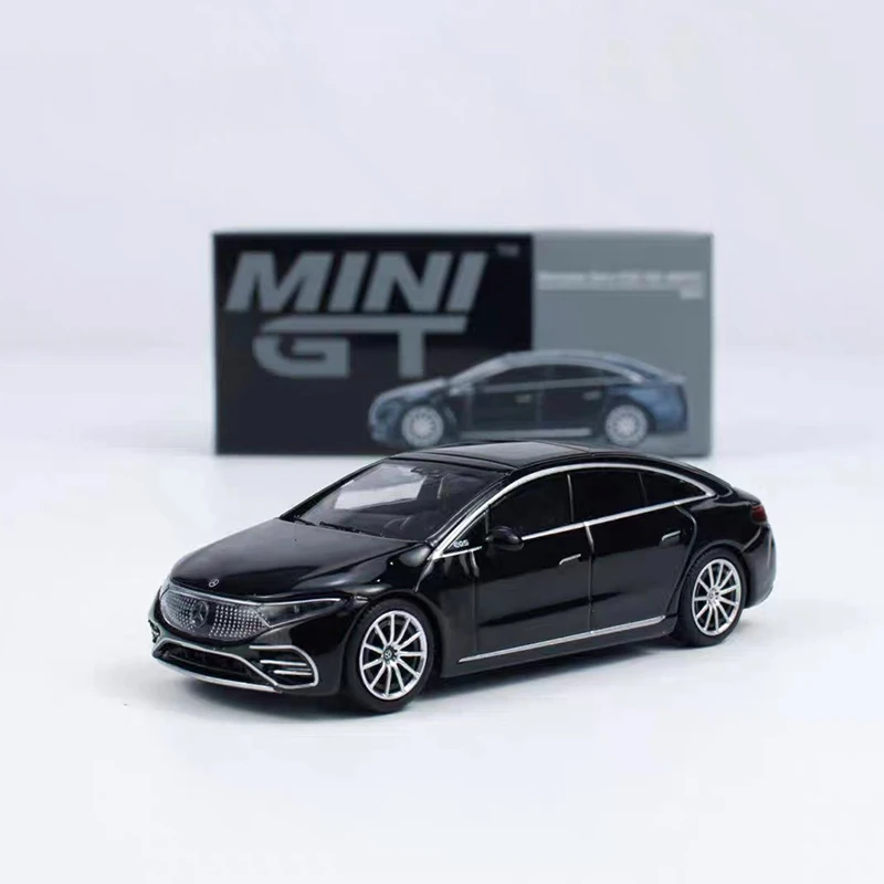 

MINIGT в наличии 694 1:64 Benz EQS 580 4MATIC черный литой под давлением диорама модель автомобиля игрушки