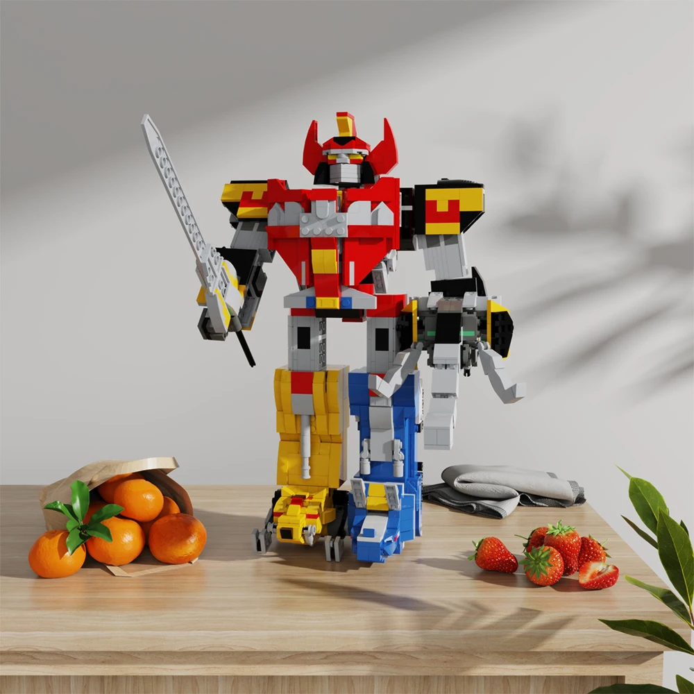 Moc mecha transformando robô blocos de construção kit power megazord deformação figura ação tijolo modelo diy criança brinquedos melhor presente