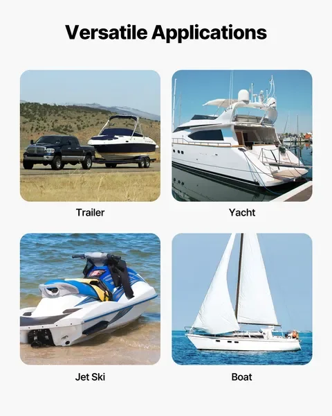 أشرطة سقاطة قابلة للسحب أشرطة ربط 2 بوصة × 4 أقدام للقارب (عبوة من قطعتين)