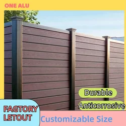 6ft X 6ft WPC Fence X 5 Sets Wood Plastic Composite WPC Fence Panels for Garden Privacy and Security