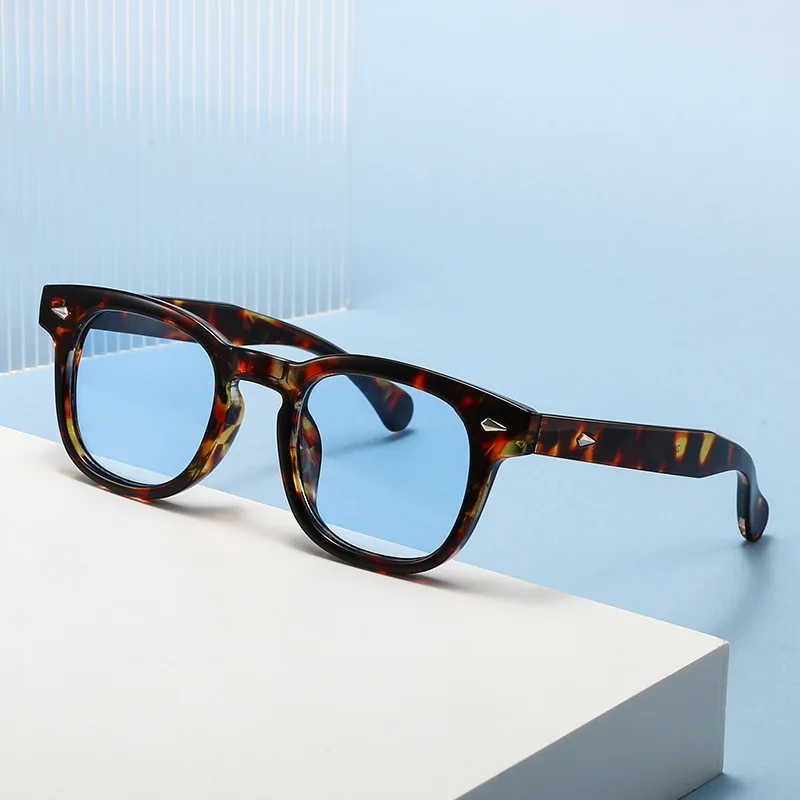  شعبية الأزياء البيضاوي المسامير النظارات الشمسية النساء الرجال خمر لون الحلوى النظارات ظلال UV400 شخصية نظارات شمسية للجنسين #1