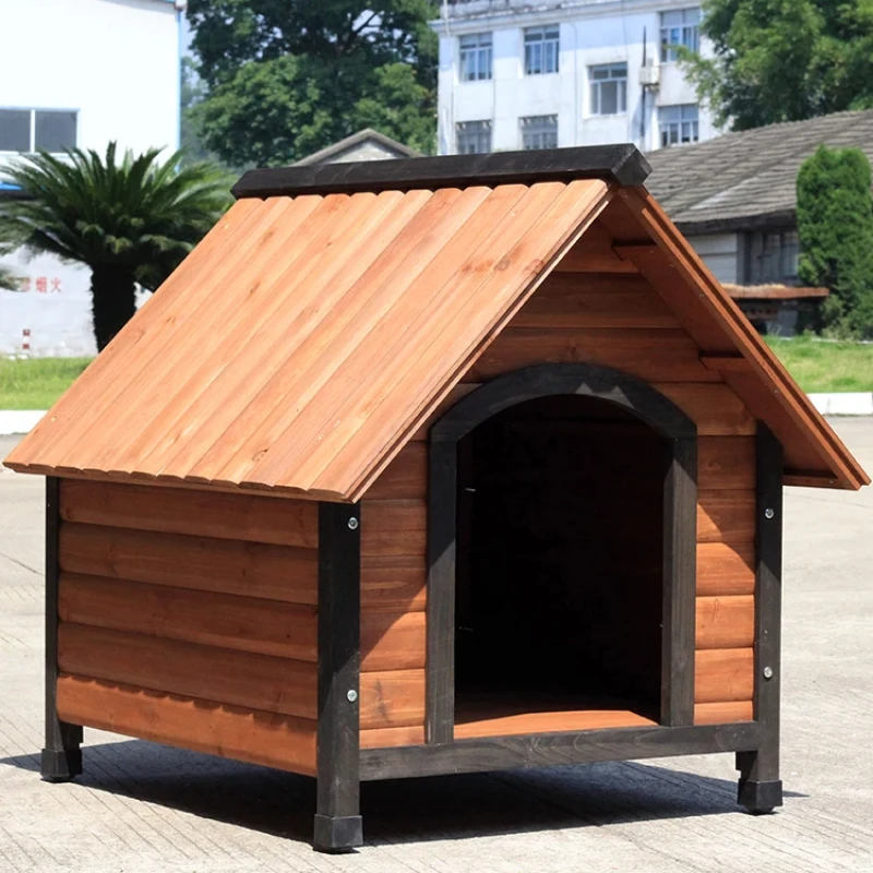 

Outdoor solid wood dog house, cat house, rainproof, sunproof, anti-corrosion,small and medium-sized dog cage,pet house,universal