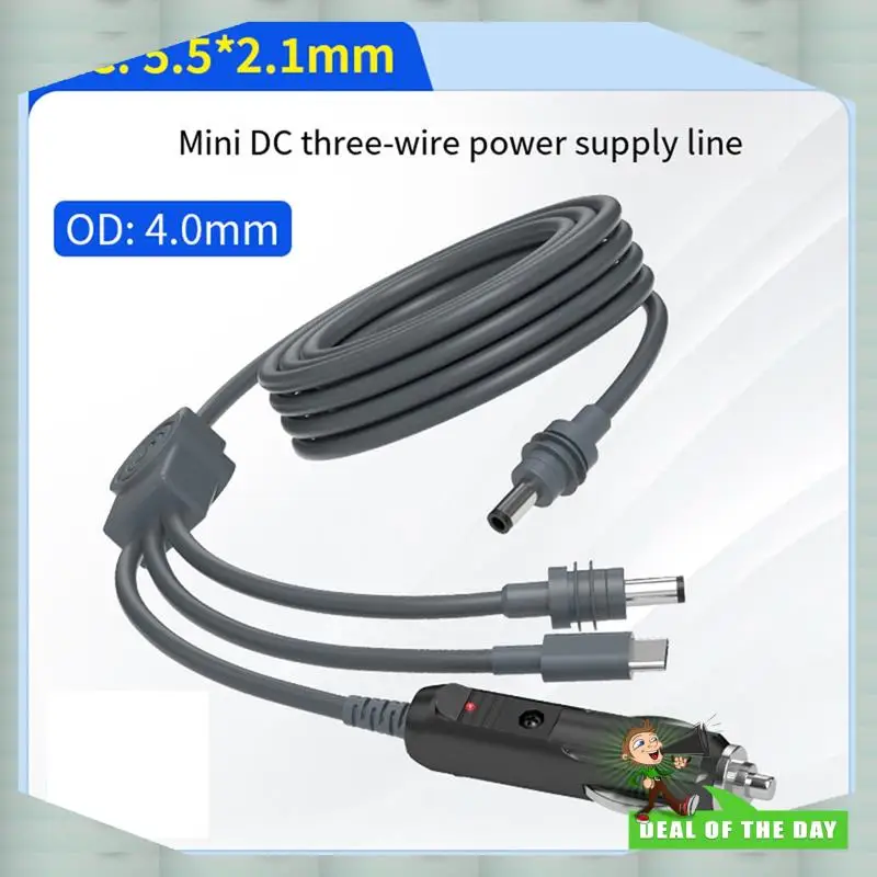 تسليم 24 ساعة 10 متر لـ Starlink Mini 3 في 1 Type-C/DC وصلة كابل الطاقة لـ Starlink Mini Car ولاعة السجائر التوصيل والتيار المستمر Mal