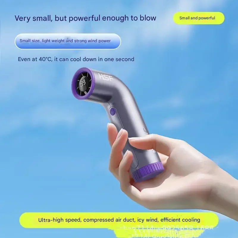 2025 مروحة منحنية محمولة باليد مروحة صغيرة 3000mah 199 سرعة تروس جيب الرياح قابلة للشحن هدايا سفر صغيرة شخصية للنساء