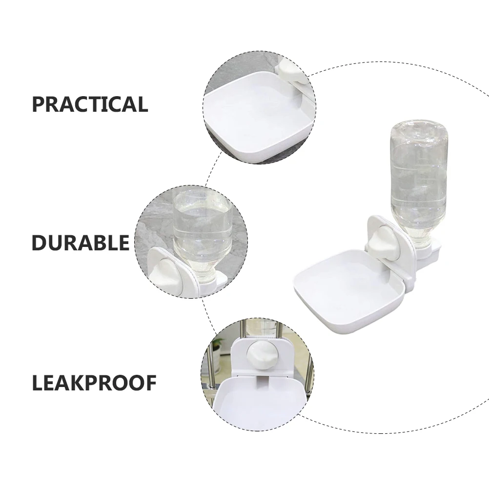 

Water Bottle 500ml White Rabbit Feeder Durable Plastic Leakproof Easy Clean Store Hang Anywhere Gift Friends Pet Rabbit Water