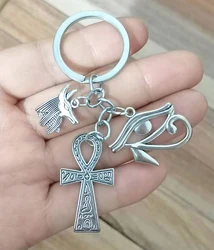 Ancient Egypt Eye Of Horus Charm Evil Eye Religion Symbol Metal Keychain For Souvenir Jewelry Gifts