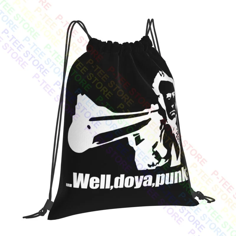 Do You Feel Lucky Punk Gun Drawstring Bags Gym Bag Bookbag Shoe Bag Gym Tote Bag Outdoor Running