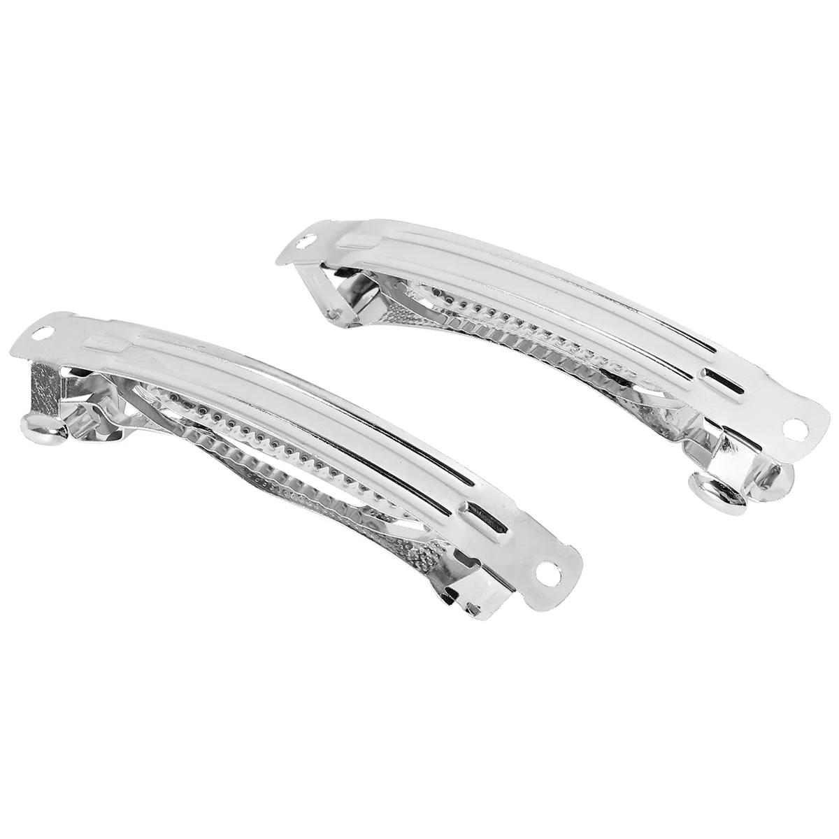 

ABQR 50 Pcs 80mm Metal French Clips Hair Bows Barrettes - Silver