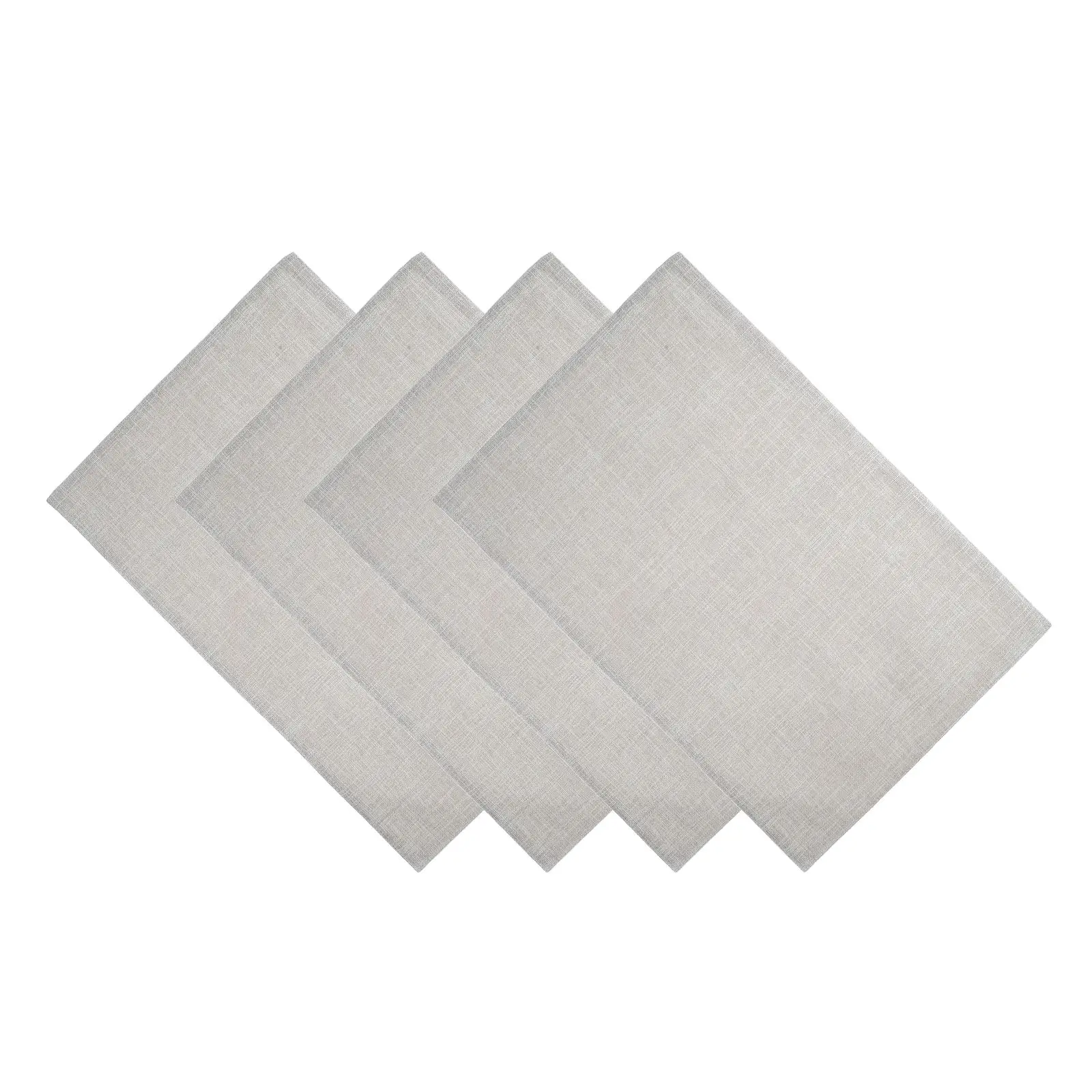

4 Pcs Placemats Faux Linen Heat Resistant Washable Dinner Kitchen Table Mats Cotton Farmhouse Anti Scald Decor