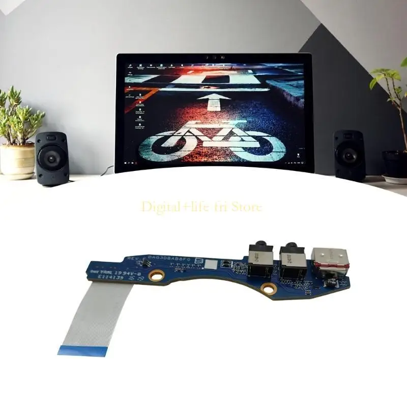 

E06D Laptop USB Board Replacement for Pavilion 15DC DAG3DBAB8F0 USB Board Laptop USB Card Board Adapter with Flat Cable