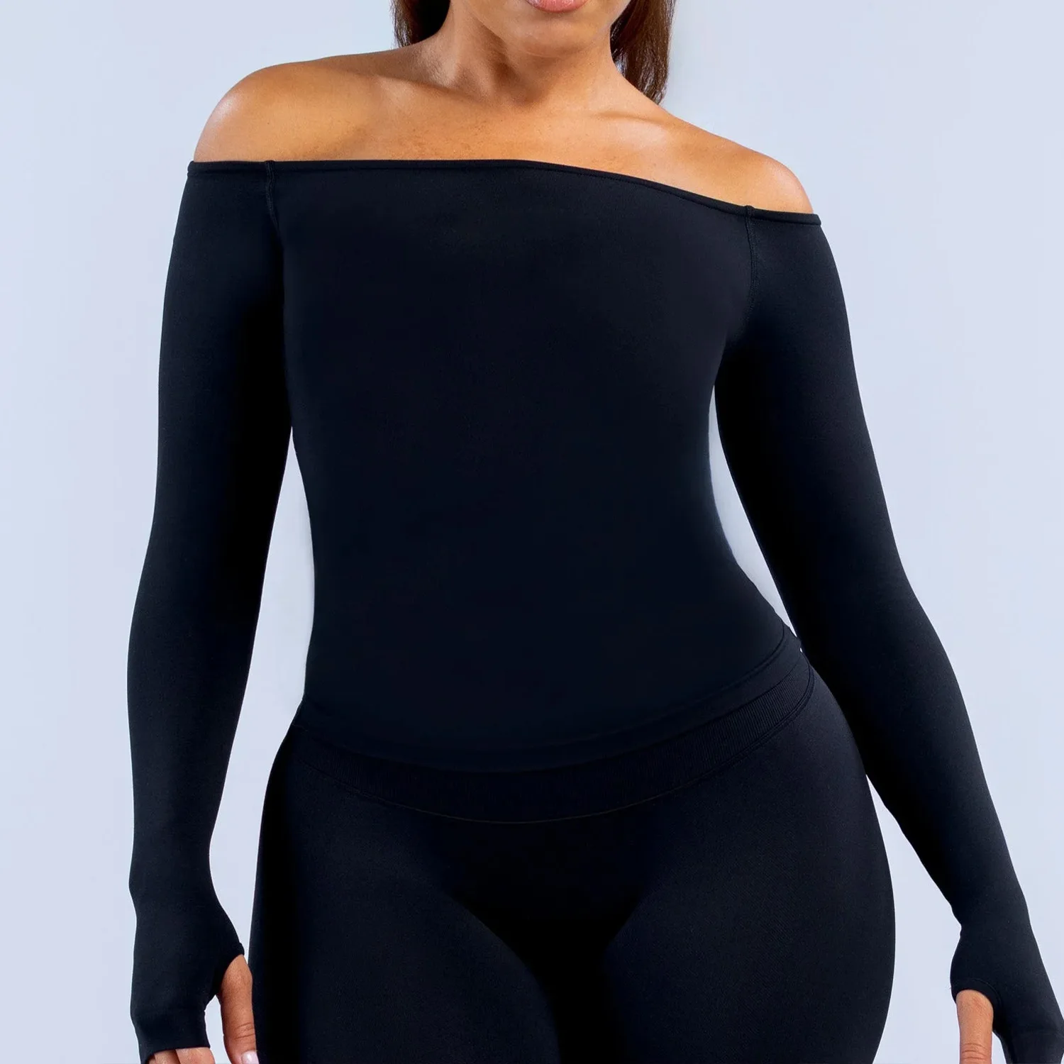 Women One‑Shoulder Long Sleeve Yoga Top High Stretch Quick‑Dry Breathable Slim Fit Sports Workout Gym Fitness Shirt