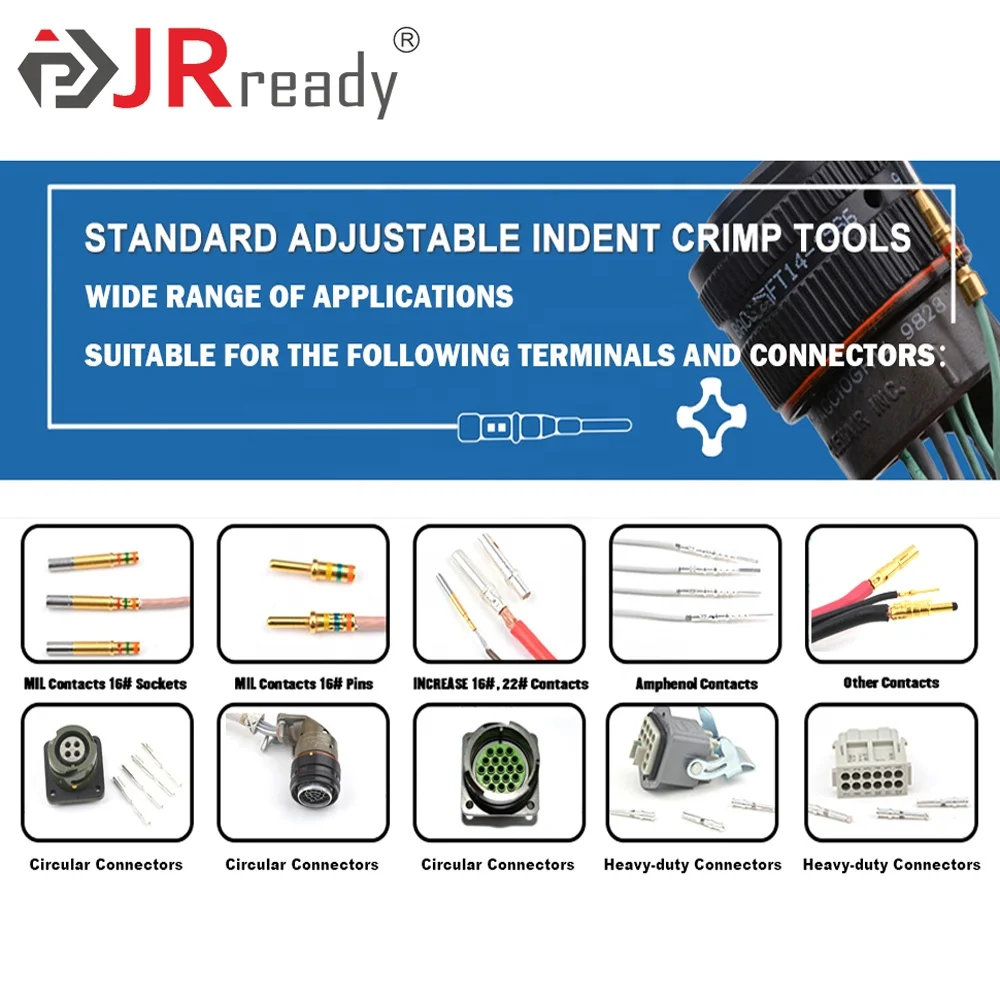 JRready ST4020 YJQ-W2Q Pneumatic Crimper Air Tools Positioner for Cable Connector 12-26AWG BM-2 Adjustable Base Mount