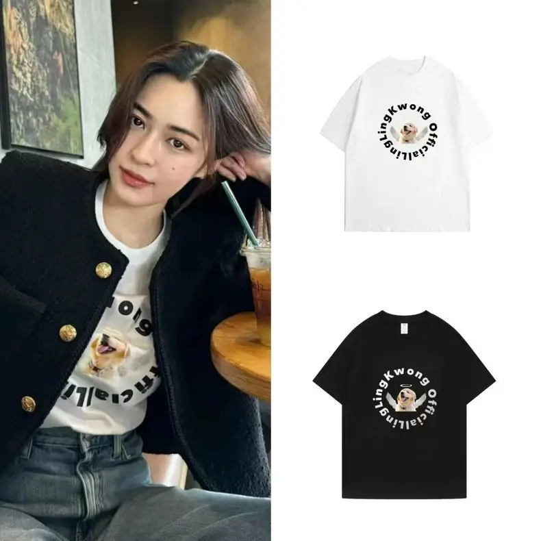 New Thailand Stars Drama The Secret Of Us LingOrm Ling Orm Costume casual loose student short-sleeved t-shirt Gift