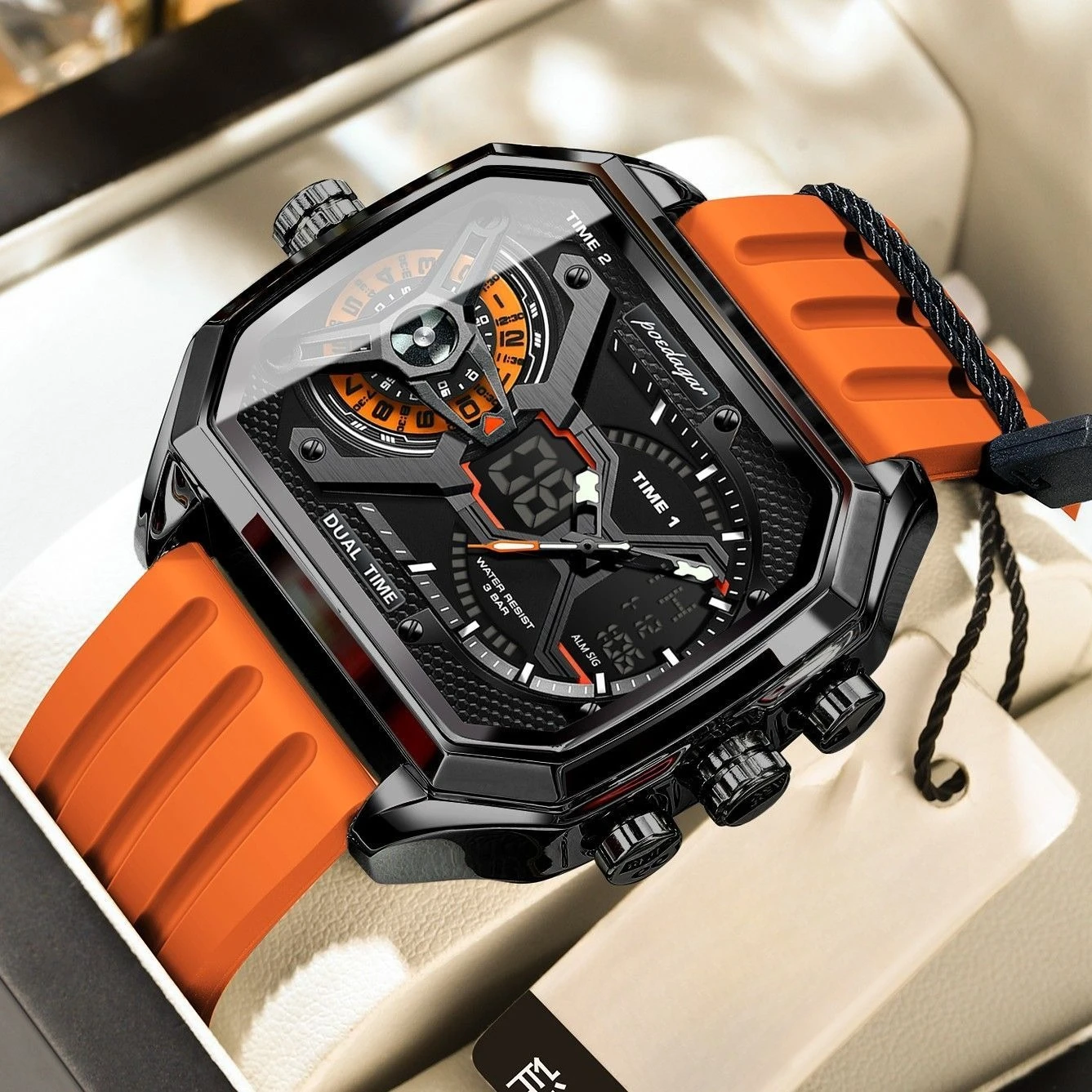 

2026 New Dual Display High-end Edition Watch Men's Fashion Trend Sports Student Multifunctional Quartz Watch