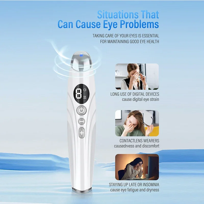 เครื่องนวดตา คลื่นเสียง การสั่นสะเทือน กระตุ้นกล้ามเนื้อไฟฟ้า ยกกระชับผิว ลดถุงใต้ตา ลดริ้วรอย เสริมสารอาหาร