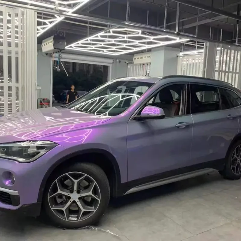 Chameleon Car Wrapping Vinyl Film Self Adhesive Matte Metallic DIY Decal Color Changing Decorative Protection
