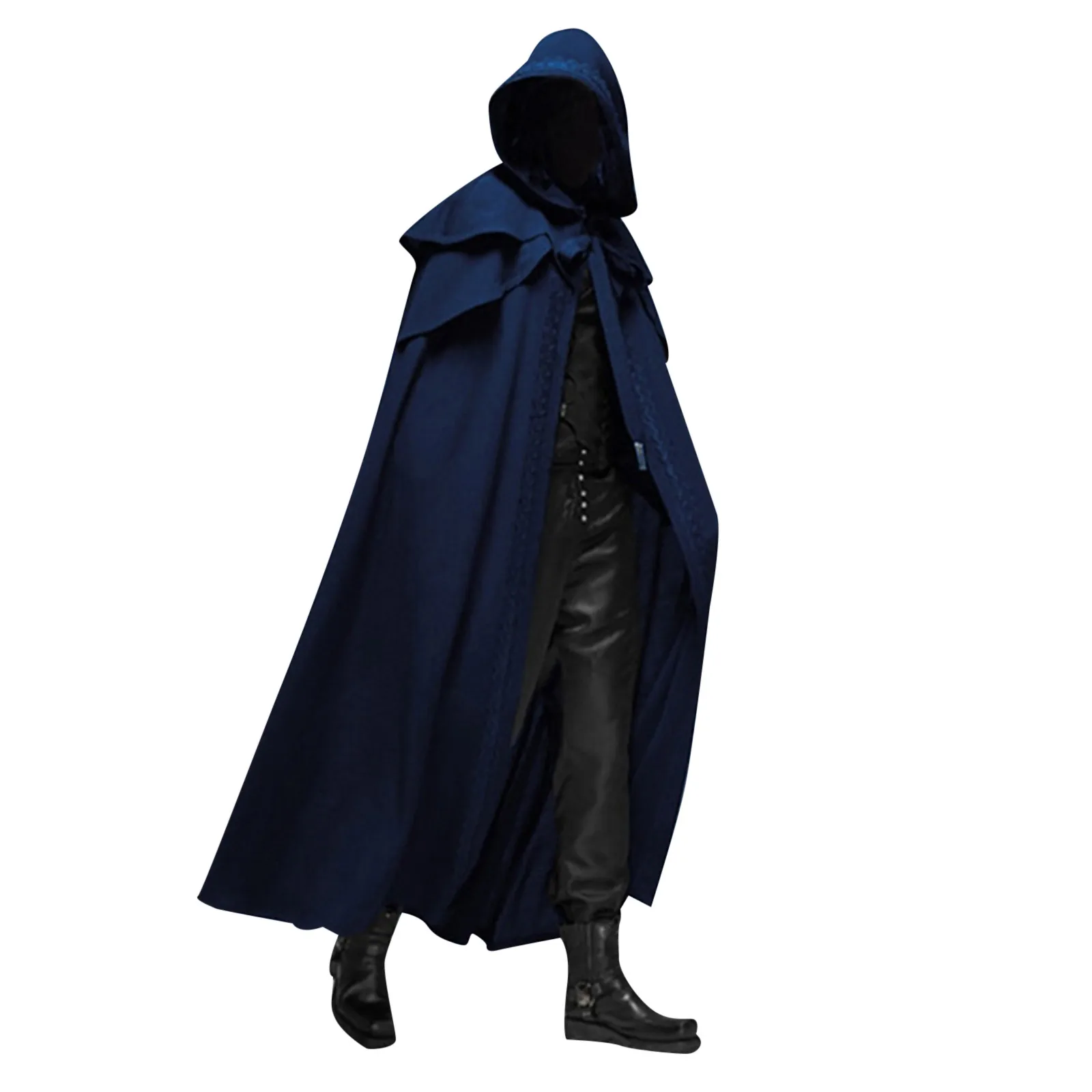 Medieval Cloak Hooded Coat Men Women Witch Wicca Vampire Halloween Cosplay Costume Vintage Gothic Knights Maxi Cape New Robe