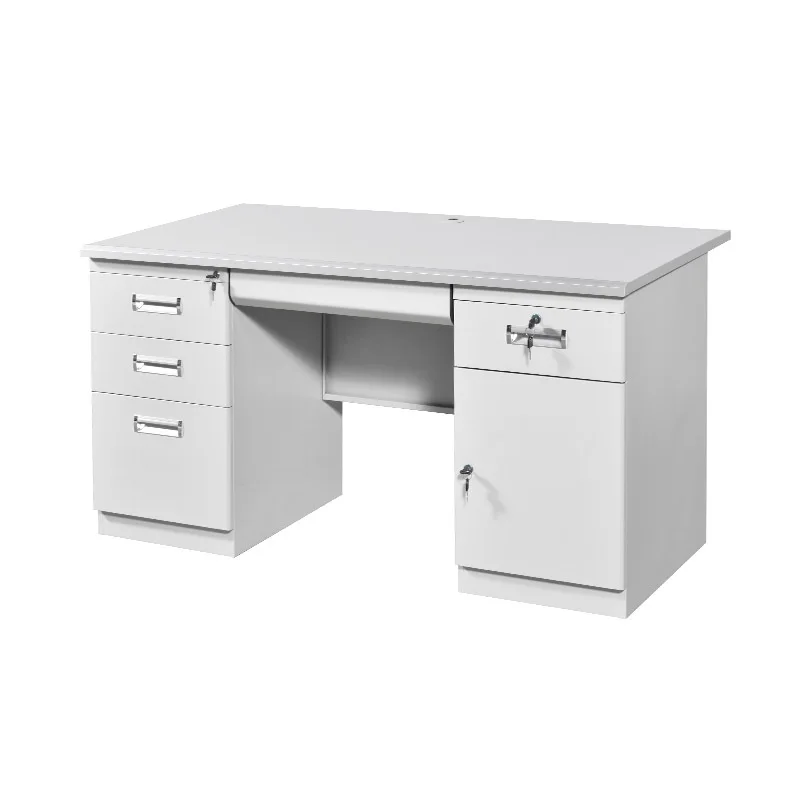 Office Furniture steel Desk Table metal Office Desk With Locking Drawers